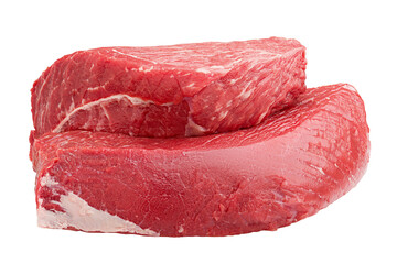 meat, beef, isolated on white background, full depth of field