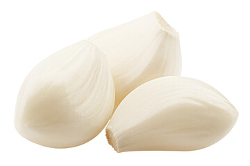 garlic, isolated on white background, full depth of field