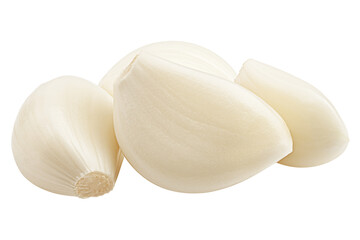 garlic, isolated on white background, full depth of field