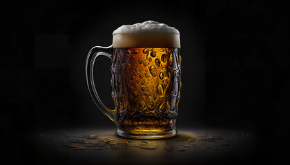 A mug of beer with steam rising from the top
