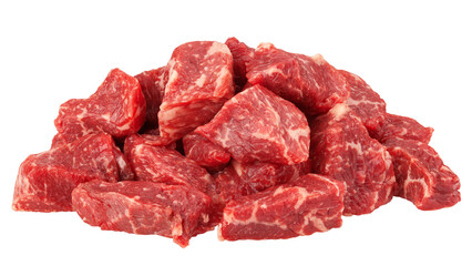 meat, beef, isolated on white background, full depth of field