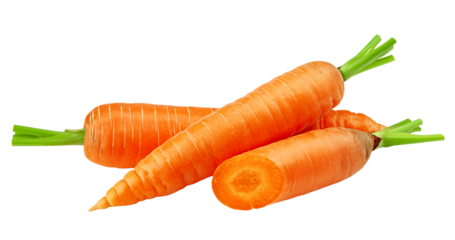 carrot isolated on white background, full depth of field