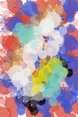 multi-colored blot beautiful spot drawing