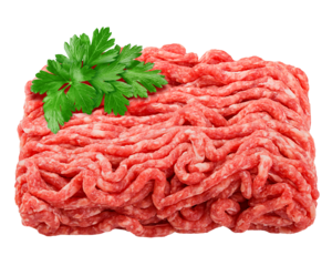 minced meat, pork, beef, forcemeat, isolated on white background, full depth of field