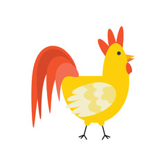Rooster, bird. Ukrainian symbols.