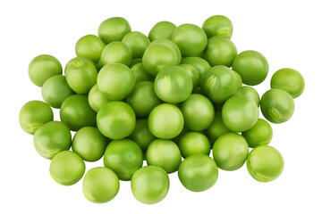 green Pea, isolated on white background, full depth of field