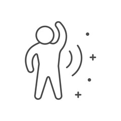 Home fitness line outline icon