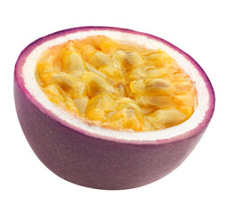 passionfruit isolated on white background, full depth of field