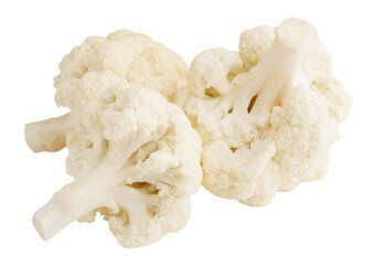 cauliflower isolated on white background, full depth of field