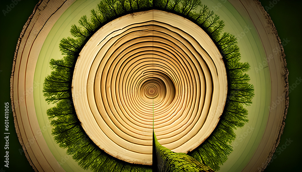 Poster close-up of a tree trunk, generative by ai