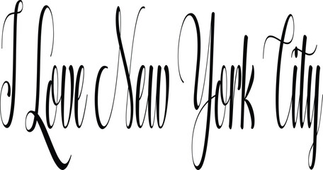 I Love New york City Text sign illustration on White backgraound