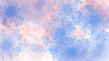 Fototapeta na wymiar Abstract blue and pink watercolor background.Hand painted watercolor. vector