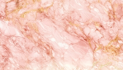 Pink color marble texture with gold streaks.AI generated