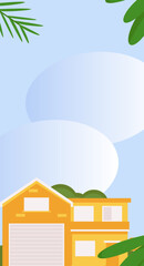 Fototapeta premium House building vector concept operation hand drawn illustration 