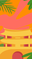 House building vector concept operation hand drawn illustration
