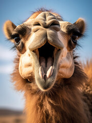 Photo of a camel close up