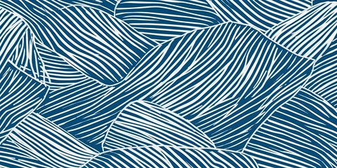 Seamless hand drawn thin line watercolor striped rolling hills landscape texture pattern