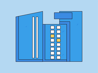 House building vector concept operation hand drawn illustration
