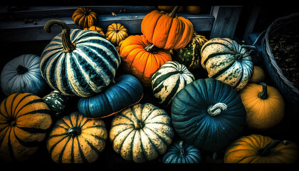 pile of pumpkins, Generative by AI