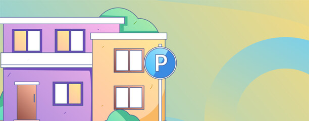 House building vector concept operation hand drawn illustration
