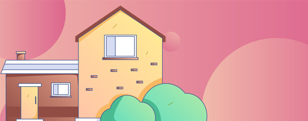 House building vector concept operation hand drawn illustration
