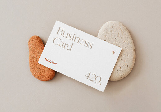 Single Business Card Mockup