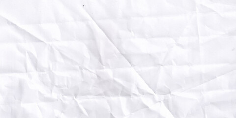 White torn and crumpled sheet of paper texture background. Paper texture crumpled white. Top view. Paper texture background, Crumpled paper. White creased paper.