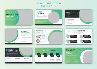 Creative and startup business PowerPoint presentation slide editable template design set