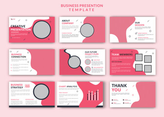 Startup modern business editable PowerPoint presentation slide design template set 