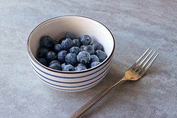 fresh blueberries in a bowl