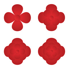 Flower, Element of floral paper cut. Paper cut of flower shape. Icon of valentine day, gift, ornament, love and spring symbol. Illustration of floral.