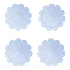 Flower, Element of floral paper cut. Paper cut of flower shape. Icon of valentine day, gift, ornament, love and spring symbol. Illustration of floral.