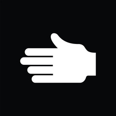 hand icon, black, vector illustration