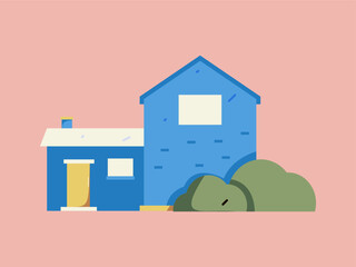 House building vector concept operation hand drawn illustration
