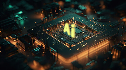 Obraz premium Unleashing the Potential of AI Chipsets: Advancements and Innovations