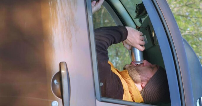 Drunk driver - slow motion vertical video.