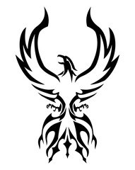 Phoenix Emblem Design, Isolated Vector Illustration 