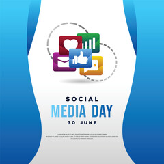 Social Media Day Design Illustration