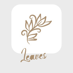 outline leaves, line leaf and line art leaf for wedding invitation, line leaf, line leaves icon