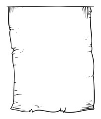 Paper page in outlines and hand drawn effect with retro style, Vector illustration