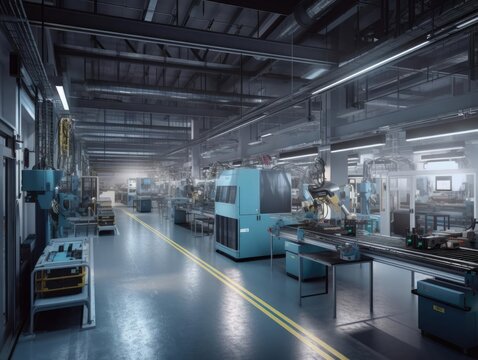 A clean efficient assembly line in a stateoftheart manufacturing facility featuring robotics and aut