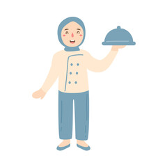 muslim hijab girl chef