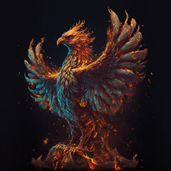 Obraz premium AI Generated Art - Phoenix