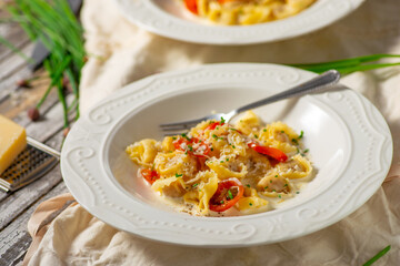 Fresh homemade tortellini