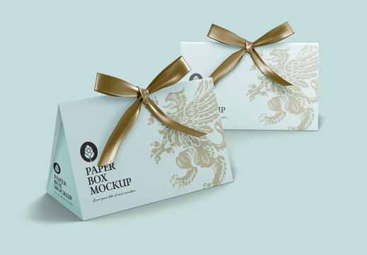 Gift Box with Bow mockup