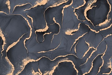 Abstract fluid with alcohol ink technique and gold glitter_28