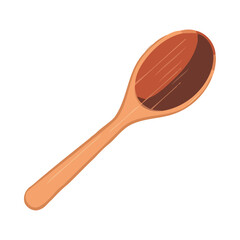 Wooden spoon and spatula for cooking soup