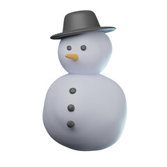 3D Snowman Illustration