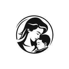 Heartwarming Embrace: Mother and Child Icon for Mother's Day