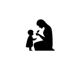 Maternal Affection: Simple Vector Icon for Mother's Day